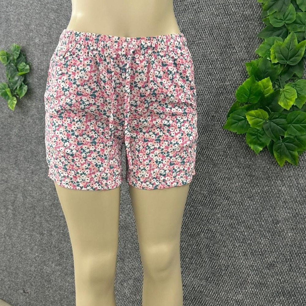 Uniqlo Floral Rayon Lounge Pajama Sleep Shorts Pink Women's XS